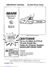 CRAFTSMAN 358.351191 Operator's Manual