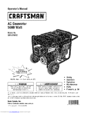 CRAFTSMAN 580.675512 Operator's Manual