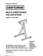 CRAFTSMAN 320.16488 Operator's Manual