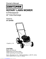 CRAFTSMAN 917.387600 Owner's Manual