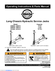 Omega 22040C Operating Instructions & Parts Manual
