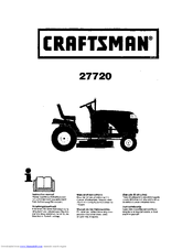 CRAFTSMAN 27720 Instruction Manual