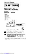Craftsman 358.350460 Instruction Manual