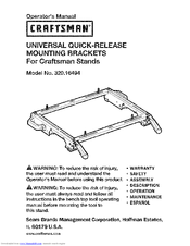 CRAFTSMAN 320.16494 Operator's Manual