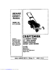 CRAFTSMAN 917.372270 Owner's Manual