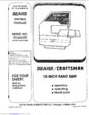 CRAFTSMAN 115.244500 Owner's Manual