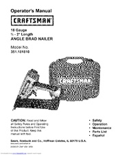CRAFTSMAN 351.181810 Operator's Manual
