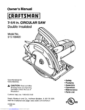 CRAFTSMAN 315.108420 Owner's Manual
