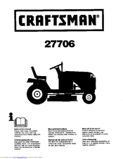 CRAFTSMAN 27706 Instruction Manual
