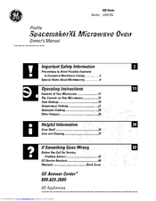 Ge Profile SpacemakerXL JVM1350 Owner's Manual