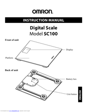 Omron SC100 Instruction Manual