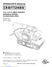 CRAFTSMAN 315.117271 Operator's Manual