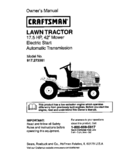 CRAFTSMAN 917.273381 Owner's Manual