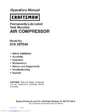 CRAFTSMAN 919.167240 Operator's Manual