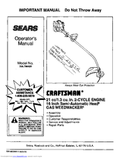 CRAFTSMAN weedwacker 358.798420 Operator's Manual