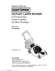 CRAFTSMAN 917.376051 Owner's Manual