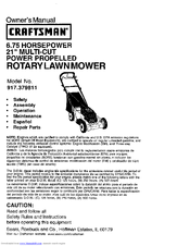 CRAFTSMAN 917.379811 Owner's Manual