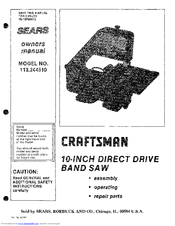CRAFTSMAN 113.244510 Owner's Manual
