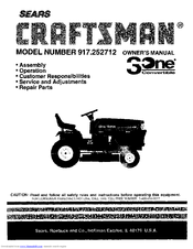 CRAFTSMAN 3One 917.252712 Owner's Manual