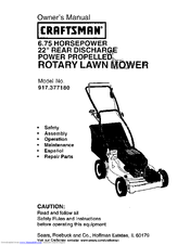 CRAFTSMAN 917.377180 Owner's Manual