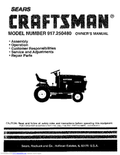 CRAFTSMAN 917.250480 Owner's Manual