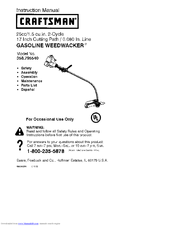 CRAFTSMAN WEEDWACKER 358.795540 Instruction Manual