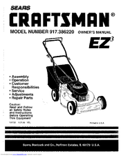 CRAFTSMAN EZ3 917.386220 Owner's Manual