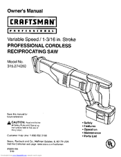Craftsman 315.274050 Owner's Manual