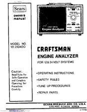 CRAFTSMAN 161.210400 Owner's Manual