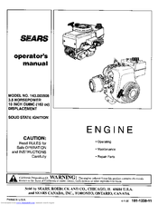 Craftsman 143.003508 Operator's Manual