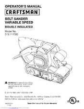 CRAFTSMAN 315.117280 Operator's Manual