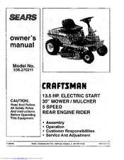 CRAFTSMAN 536.270211 Owner's Manual