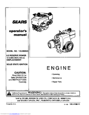 Craftsman 143.996524 Operator's Manual
