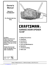 CRAFTSMAN 139.53663SRT Owner's Manual