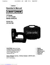 CRAFTSMAN 351.181720 Operator's Manual