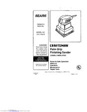 CRAFTSMAN 315.116070 Owner's Manual