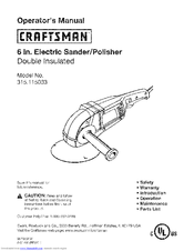 CRAFTSMAN 315.115033 Operator's Manual
