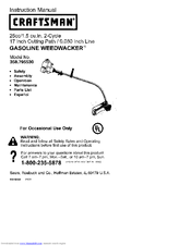 CRAFTSMAN WEEDWACKER 358.795530 Instruction Manual