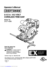 CRAFTSMAN 315.114260 Operator's Manual