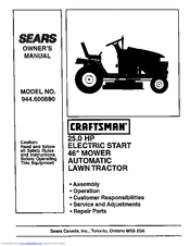 CRAFTSMAN 944.600880 Owner's Manual
