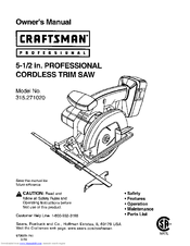 Craftsman 315.271020 Owner's Manual