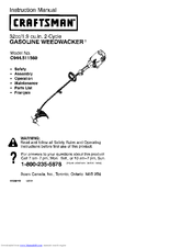 CRAFTSMAN WEEDWACKER C944.511560 Instruction Manual