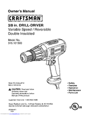CRAFTSMAN 315.101300 Owner's Manual
