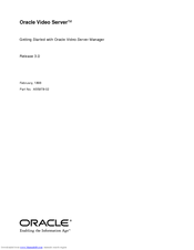 Oracle Oracle Video Server Getting Started Manual