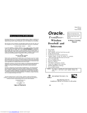 Oracle FRONTDOOR OFD-614 Manual