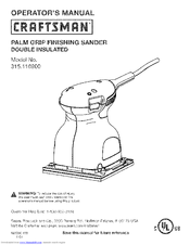 CRAFTSMAN 315.116900 Operator's Manual