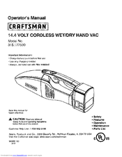 CRAFTSMAN 315.177500 Operator's Manual