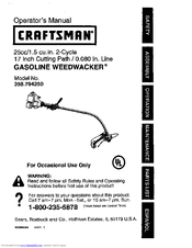 CRAFTSMAN WEEDWACKER 358.794250 Operator's Manual
