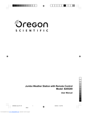 Oregon Scientific BAR289 User Manual