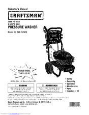 CRAFTSMAN 580.752620 Operator's Manual